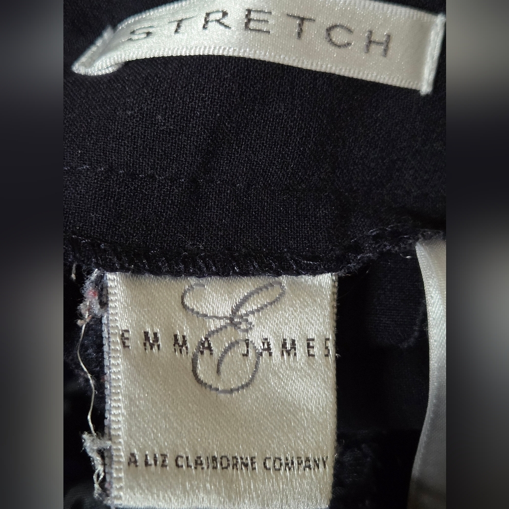 Emma James Dark Navy Blue Size 12 Stretch Polyester Dress Pants - Picture 8 of 17